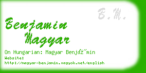 benjamin magyar business card